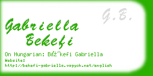 gabriella bekefi business card